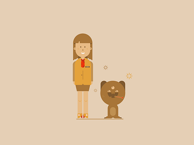 Mel & Oscar 2d characters cute girl ill monster pharmacist