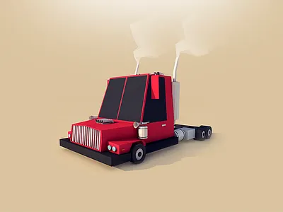 Truck 3d abstract antonmoek car cinema4d digitalart illustration lowpoly polygonal render toy truck