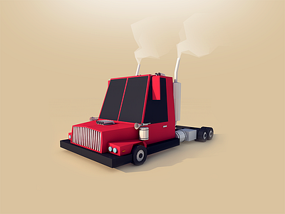 Truck 3d abstract antonmoek car cinema4d digitalart illustration lowpoly polygonal render toy truck