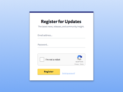 Community Updates community login modal registration updates