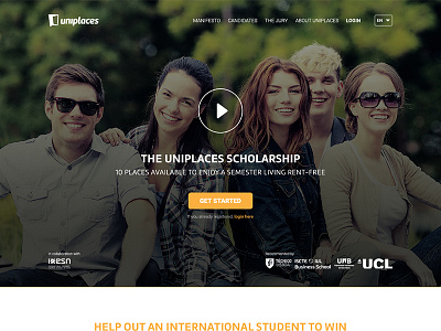 Uniplaces Scholarship 2nd Edition header scholarship ui uniplaces ux