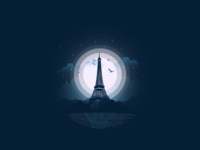 Effiel Tower art debute design effiel tower flat france icon illustration landmark logo paris