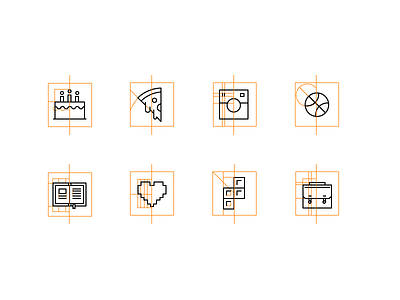 Aerolab's icons construction aerolab book cake construction dribbble guides icon icons minimalism pizza tetris ui