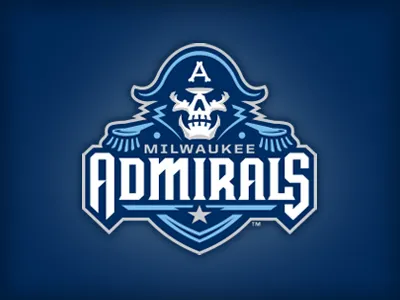 Wait 'til Your Father Gets Home admirals hockey logo milwaukee nautical navy skeleton studio simon