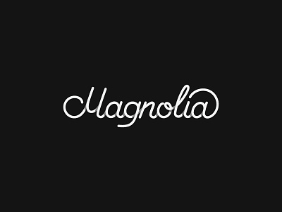 Magnolia lettering line shadow