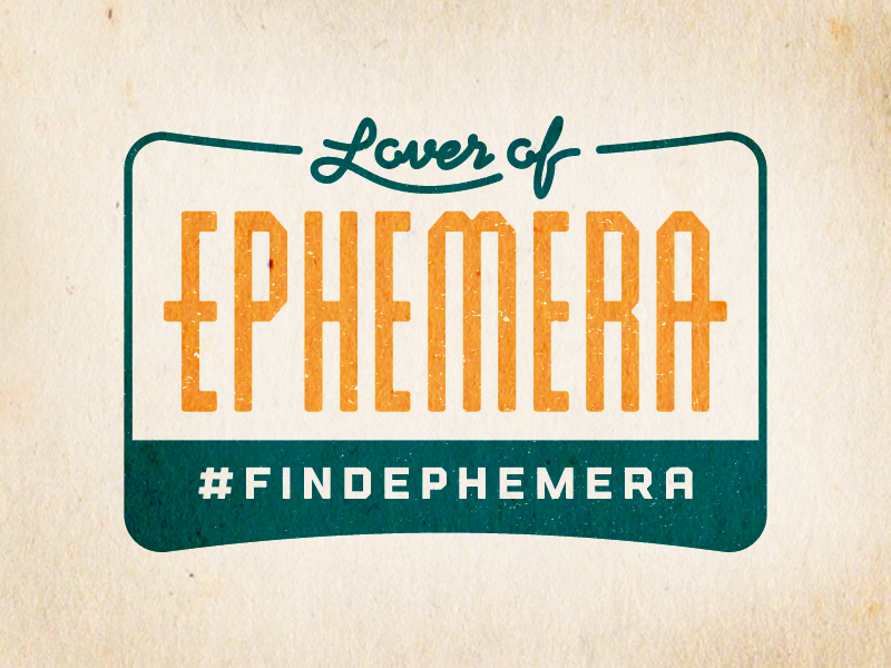 Lover of Ephemera 1940s 1950s 1960s badge badgehunting ephemera hashtag lover old retro texture vintage