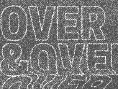 Over editorial grayscale illustration texture type warp