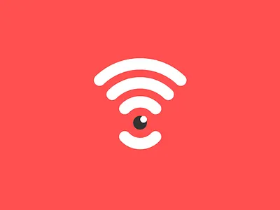 Wifi Eye flat icon logo wifi