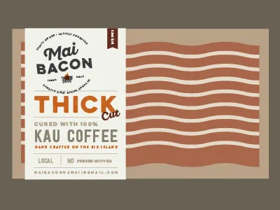Mai Bacon : Packaging bacon hawaii pig