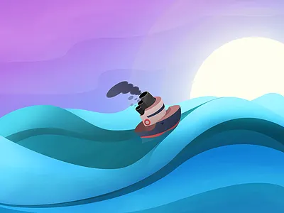 Around the world illustration sea vector © thenewvision