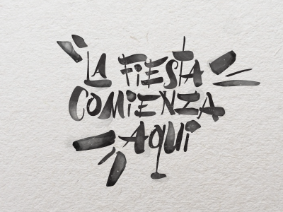 La fiesta handlettering lettering mexico party type watercolor