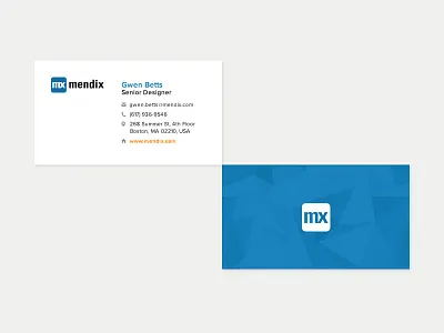 Mendix Business Cards business cards cards design graohic design mendix print design