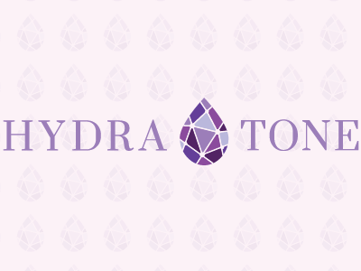 Hydra Tone Logo Design branding classic cosmetic feminine logo modern purple sleek water