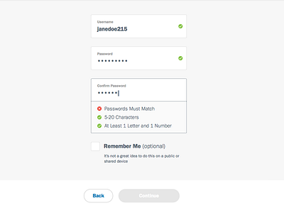 Form Field Validation Design