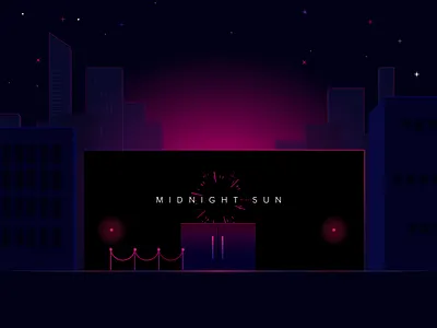 Midnight Sun 80s cityscape midnight sun pink snow crash