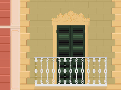 Little Italy Screen Shot No 2 balcony building facade italian italy shutters window