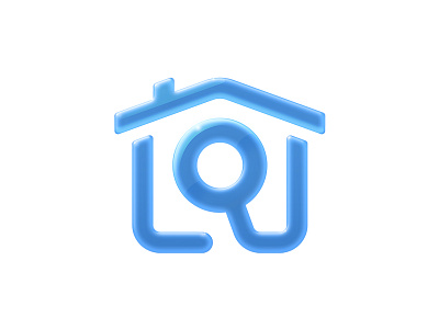 Casasweb logo (enhanced) blue brand glow home house logo logotype photoshop web