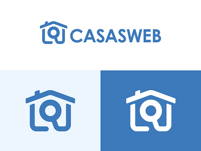 Casasweb Logo app brand home house logo web