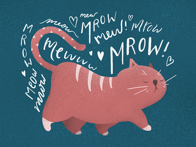 mew! cat design drawing illustration meow photoshop sassy tail texture