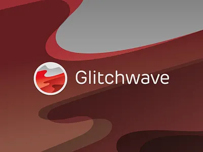 Glitchwave branding games logo movie music red wave