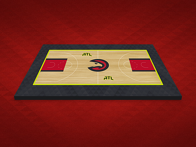 Atlanta Hawks Court Mockup atl atlanta atlanta hawks basketball granite hawks nba sport sports