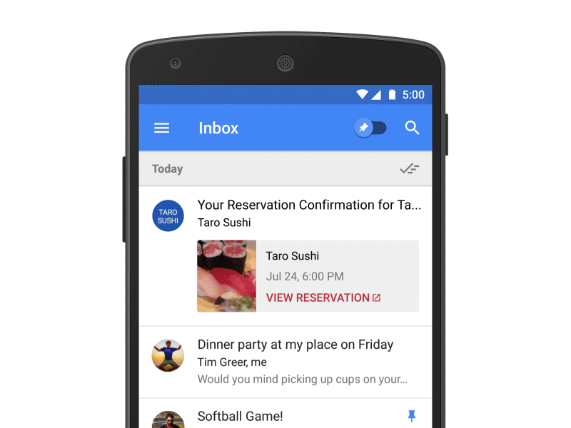 Inbox Snooze calendar design email gif google inbox material snooze time ui