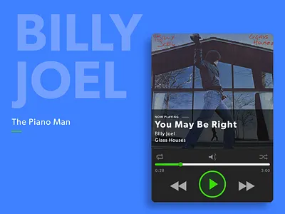 Day 005 - Music Player card music photoshop player ui user interface