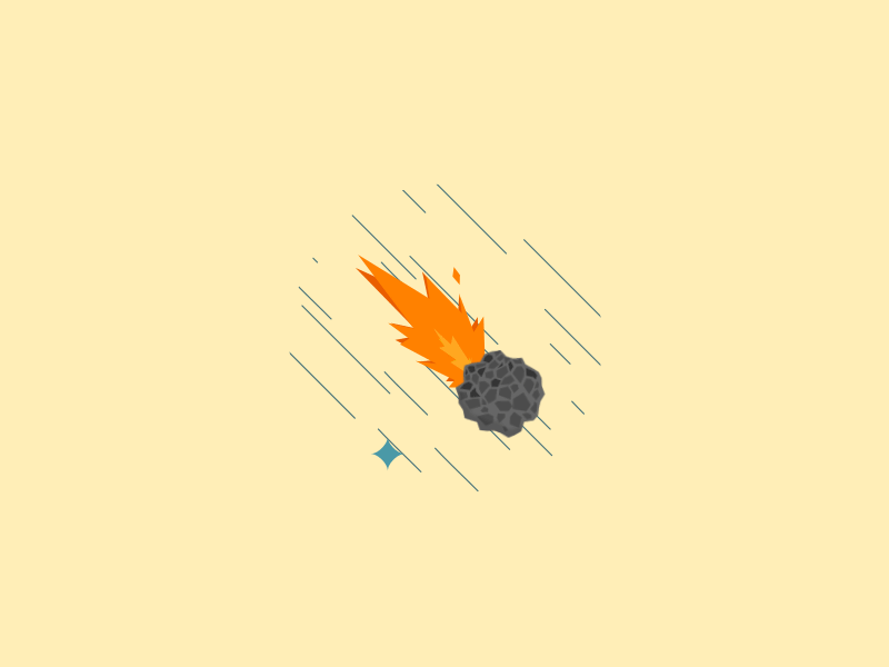 THE END IS COMING color comet fire graphic motion rock stars