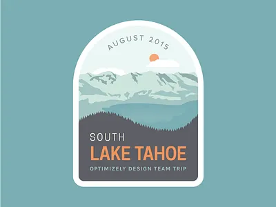 Lake Tahoe badge illustration mountains patch retreat tahoe typography