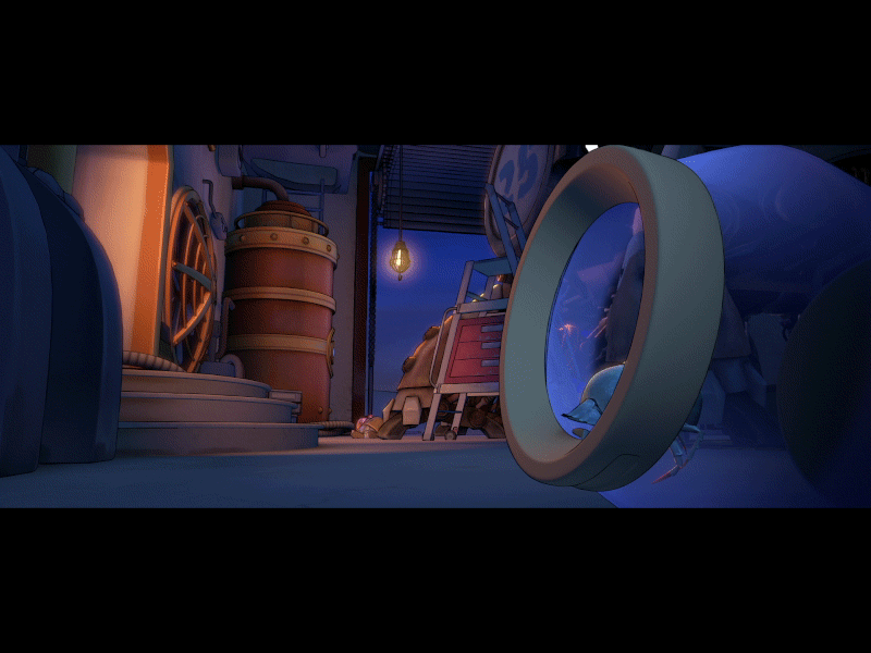 Beetle and Bottle after effects animation c4d compositing film gif lighting loop ottoman short film toon