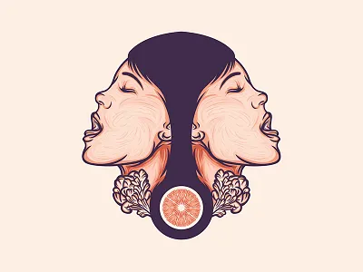 Beauty art design emotion face female floral illustration illustrator pattern portrait vector