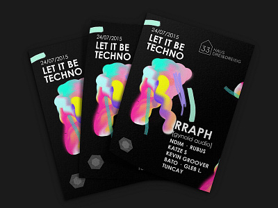 flyer for LIBT 33 audio flyer gynoid it let music nürnberg party print rraph techno