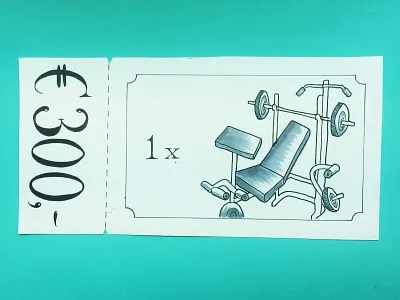 Gift Certificate certificate copic coupon deadlift fineliner gift gym handmade sketch voucher