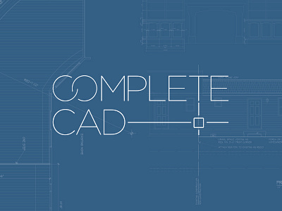 Complete Cad blueprint branding cad identity logo