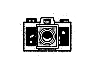 Camera Icon camera halftone icon illustration