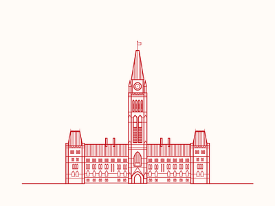 Ottawa Parliament illustration line art ottawa