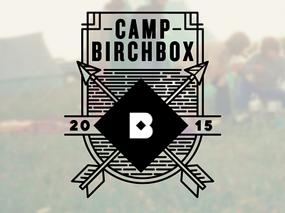 Camp Birchbox badge camp illustration logo summer vector