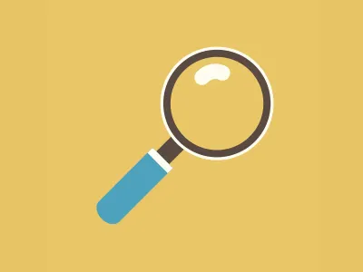 Magnify flat icon illustration magnifying glass search