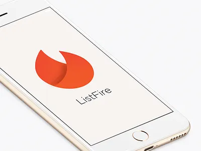 ListFire app design branding listfire logo mobile design