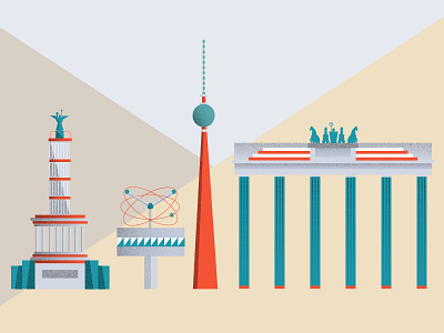 Berlin alexanderplatz berlin column illustration reichstag victory