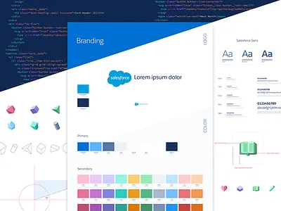 Branding WIP 3d branding clean colors icons identity interface logo salesforce shapes style guide typography