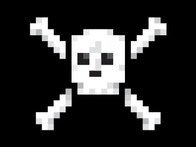 Skull-N-Bones art illustration pixel pixel art design vector