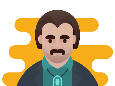 True Detective "Ray Velcoro" character face flat illustration ray velcoro true detective