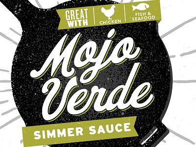 Simmer Sauce killed idea lettering packaging skillet typography