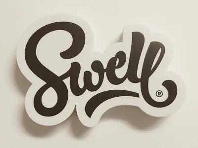 Swell Stickers cold brew ice cream lettering logotype swell swell made wordmark