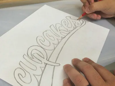 Cupcakes Progress brand design font identity lettering logo logotype progress type typography