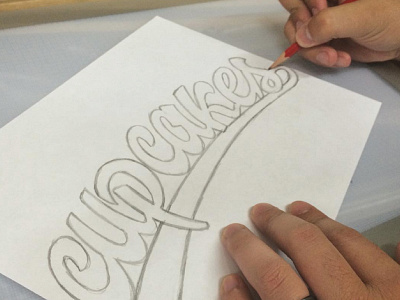 Cupcakes Progress brand design font identity lettering logo logotype progress type typography