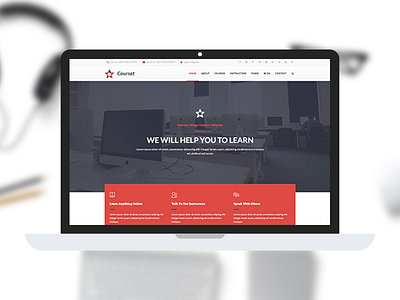 Coursat | Responsive Course HTML5 Site Template bootstrap course css education html5 learning responsive
