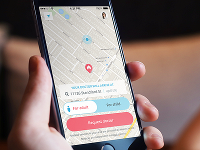 Heal app app ios map mobile ui