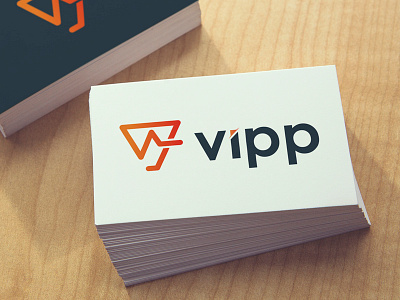Vipp Logo brand branding business card clean design logo mark medical modern print simple tech